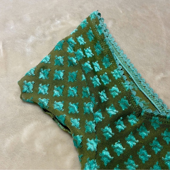 Free People Vintage Mesh Embroidered Lettuce Edge Shirt - Picture 4 of 8